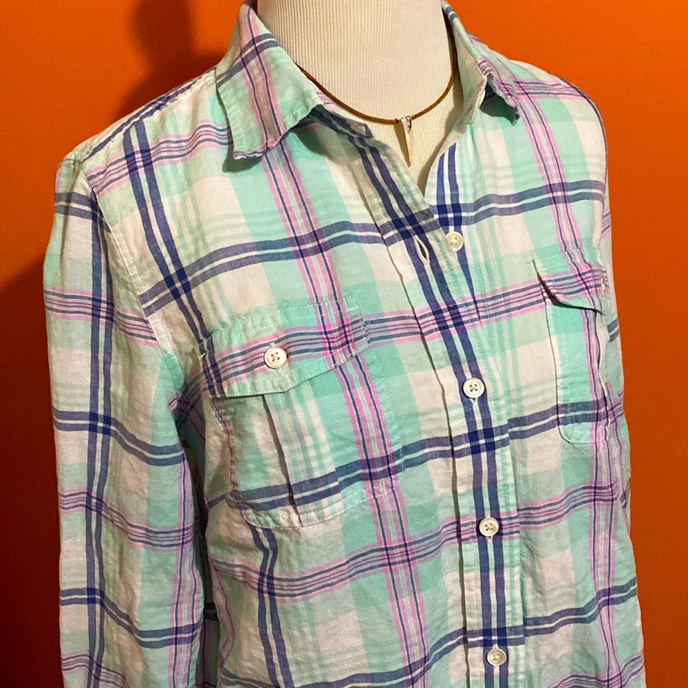 Vineyard Vines Classic Button Down Plaid Oxford S… - image 1